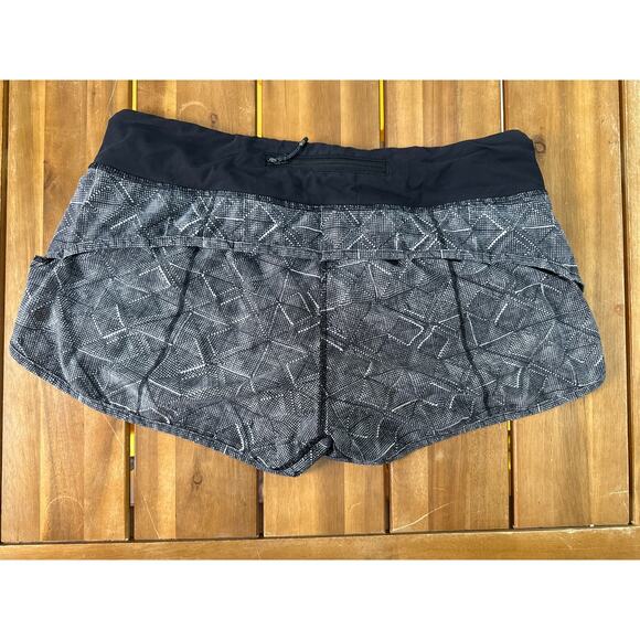 Lululemon Speed Up Short Black and White Size 8 - Picture 4 of 6